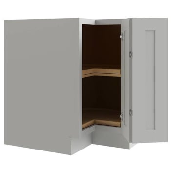 Image for Cnc Cabinetry Luxor 33" Lazy Susan Corner Cabinet, Left Hinge, Shaker Misty Grey from HD Supply