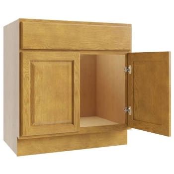 Image for Cnc Cabinetry Luxor Vanity Base Cabinet, 33"w X 34.5"h X 21"d, Shaker White from HD Supply