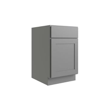 Image for Cnc Cabinetry Luxor 18" Base Cabinet, Right Hinge Door, Shaker Misty Grey from HD Supply