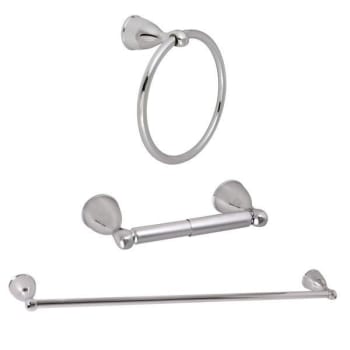 Image for Seasons Anchor Point Chrome 3 Piece Kit 24" Towel Bar, Toilet Paper Holder, Towel Ring from HD Supply