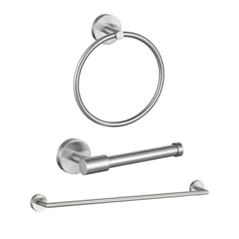 Image for Seasons Westwind Brushed Nickel 3 Pc Kit 24" Towel Bar, Toilet Paper Holder, Towel Ring from HD Supply