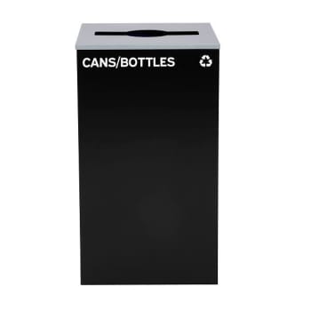 Image for Alpine Industries 29g Bottle Square Recycling Black Bin Steel Metal Receptacle from HD Supply