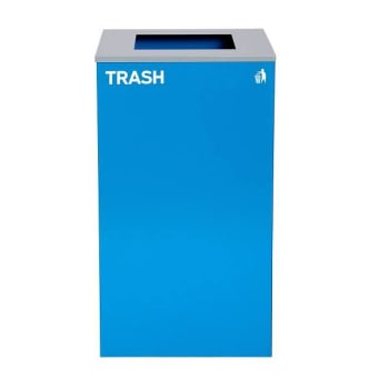Image for Alpine Industries 29g Square Blue Bin Steel Metal Receptacle from HD Supply