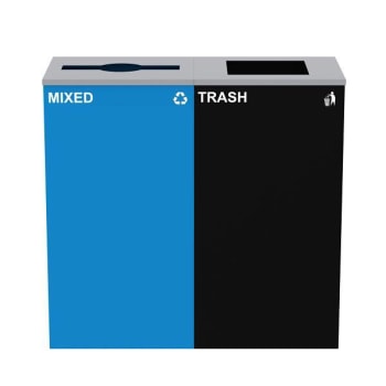 Image for Alpine Industries 58g 2-Stream  Blue Recycling Bin Station Package Of 2 from HD Supply