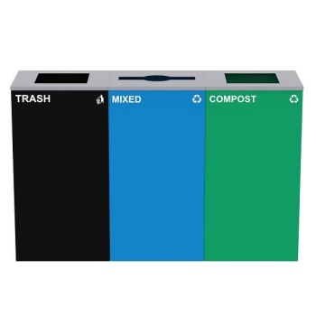 Image for Alpine Industries 87g Steel Blue Mixed Bin Compost Bin - Black Package Of 3 from HD Supply