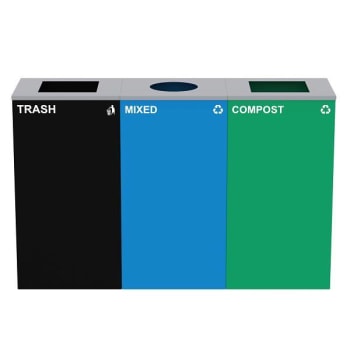 Image for Alpine Industries 87g Steel Blue Mixed Bin-Green Compost Bin Black from HD Supply