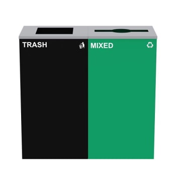 Image for Alpine Industries 58g 2-Stream , Green Mixed Recycling Bin Station Package Of 2 from HD Supply