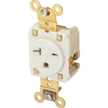 Image for Hubbell® 20 Amp 250 Volt Self-Grounding Residential Duplex Standard Outlet (White) from HD Supply
