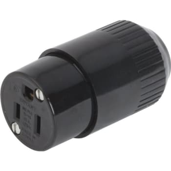 Image for Hubbell® Pro 15 Amp 125 VAC Locking Female Connector w/ 2 Pole and 3 Wire (Black) from HD Supply