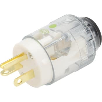 Image for Hubbell® Python Dead Male Plug, 125 Vac, 20 A, 2 Poles, 3 Wires, Clear from HD Supply