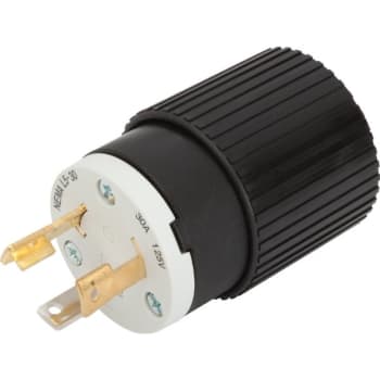 Image for Hubbell-Pro Locking Male Plug, 125 Vac, 30 A, 2 Poles, 3 Wires from HD Supply