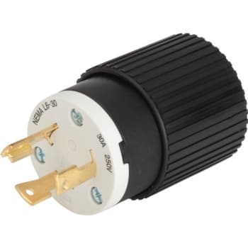 Image for Hubbell-Pro Locking Male Plug, 250 Vac, 30 A, 2 Poles, 3 Wires from HD Supply