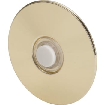 Image for Newhouse Hardware Stucco Push Button Chime Button - Polished Brass from HD Supply