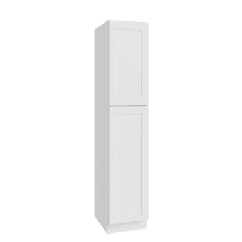 Image for Cnc Cabinetry Utility Cabinet, 3 Pull Out, Left, 18"w X 84"h, Shaker White from HD Supply