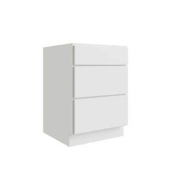 Image for Cnc Cabinetry Luxor 18" 3-Drawer Base Cabinet, Ada Height, Shaker White from HD Supply