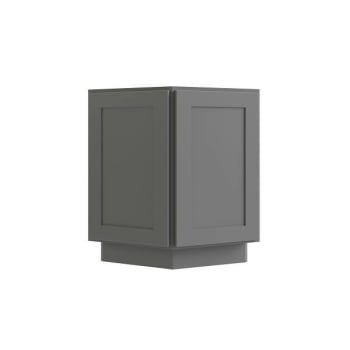Image for Cnc Cabinetry Luxor 1-Door Base End Cabinet, Ada, Right, 9", Shaker Misty Grey from HD Supply