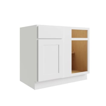 Image for Cnc Cabinetry Luxor 36" Blind Base Cabinet, Ada, Right Hinge, Shaker White from HD Supply