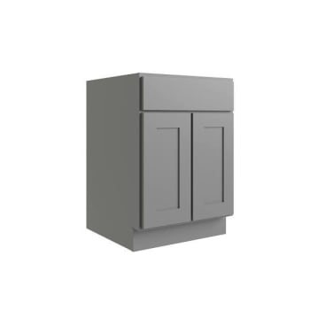 Image for CNC Cabinetry Luxor 2-Door Base Cabinet, 24"W X 34.5"H X 24"D, Shaker Misty Grey from HD Supply