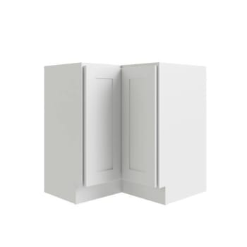 Image for Cnc Cabinetry Luxor 36" Lazy Susan Corner Cabinet, Ada, Left, Shaker White from HD Supply