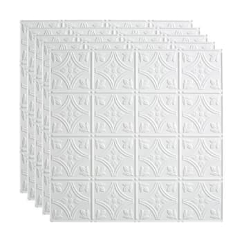 Image for Fasade 2'x2' Traditional #1 Lay Ceiling Panel, Matte White, Package Of 5 from HD Supply