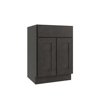 Image for CNC Cabinetry Luxor Vanity Base Cabinet, 30"W X 34.5"H X 18"D, Shaker Smoky Grey from HD Supply