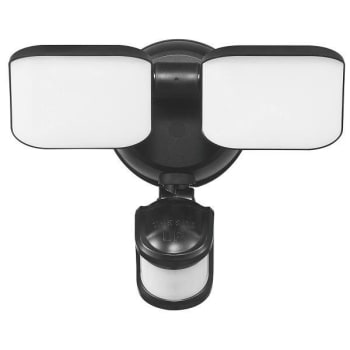 Image for Globe Electric Battery Motion Led Security Twin Head Black 600lm 4k 180d 50ft from HD Supply