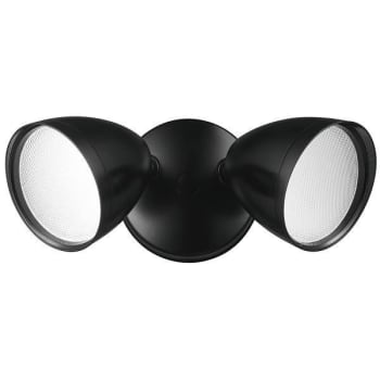 Globe Electric Wired Switch Led Security Twin Head Black Plastic 1600lm 4000k