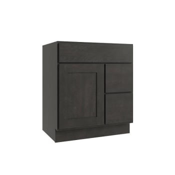 Image for Cnc Cabinetry Luxor 2-Door Vanity Cabinet, 24"wx34.5"hx21"d, Shaker Smoky Grey from HD Supply