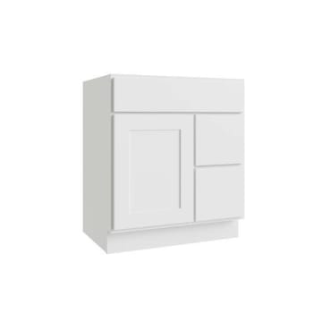 Image for Cnc Cabinetry Luxor 2-Door Vanity Cabinet, 24"wx34.5"hx21"d, Shaker White from HD Supply
