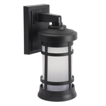 Liteco Highland Small Wall Fixture With Photocell And Motion Sensor, Black