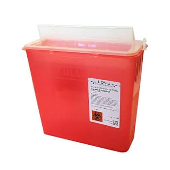 Plasti-Products 1.25g Red Sharps Container Case Of 2