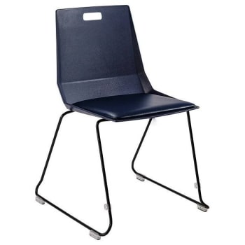 National Public Seating Luvraflex Chair Poly Back/padded Seat Blue/blue