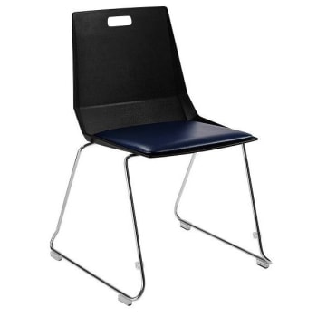 Image for National Public Seating Luvraflex Chair Poly Back/padded Seat Black/blue from HD Supply