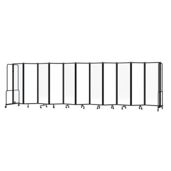 National Public Seating Room Divider 6'h 11 Sections Frosted Panels