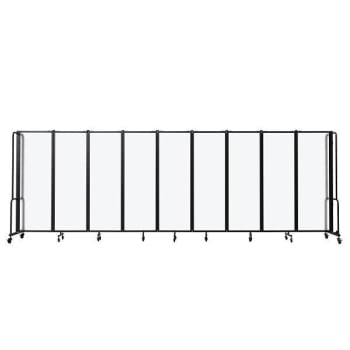 National Public Seating Room Divider 6'h 9 Sections Frosted Panels
