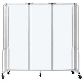 Image for National Public Seating Room Divider 6'h 3 Sections Frosted Panels Grey from HD Supply