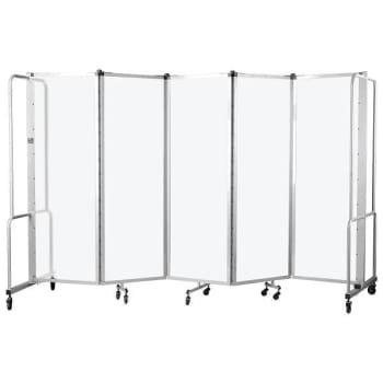 Image for National Public Seating Room Divider 6'h 5 Sections Frosted Panels Grey from HD Supply