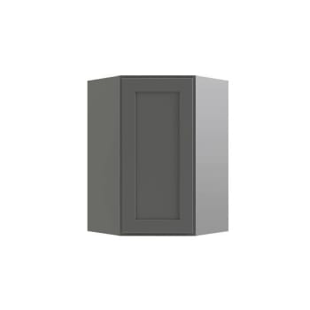 Image for Cnc Cabinetry Luxor Diagonal Corner Wall Cabinet, 24"w X 36"h, Shaker Misty Grey from HD Supply