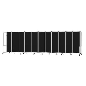 Image for National Public Seating Room Divider 6'h 11 Sections Black Panels And Grey from HD Supply