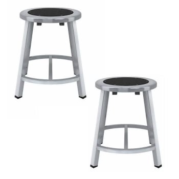 Image for National Public Seating 18" Titan Stool Black Steel Seat Grey Package Of 2 from HD Supply