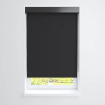 Image for Fabtex® Manual Roller Shade For Windows 48"-60"W x 84"H Blackout Black from HD Supply