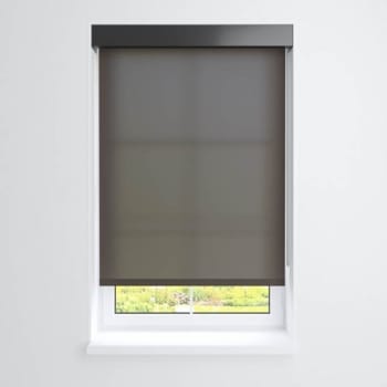 Image for Fabtex® Manual Roller Shade For Windows 60"-72"W x 72"H 1% Charcoal Dark Bronze from HD Supply