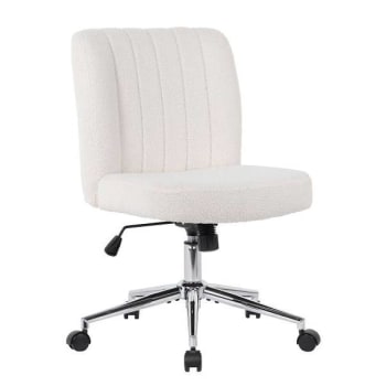 Image for Boss Mid-Back Desk Chair Armless High Crown Chrome Finish Steel Base from HD Supply