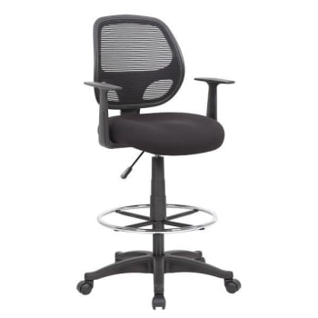 Boss Commercial Grade Mesh-Back Fixed Arms Drafting Chair