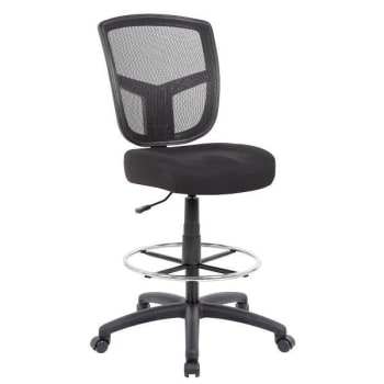 Boss Contract Grade Drafting Chair Mesh Back Large Back And Seat Cushion
