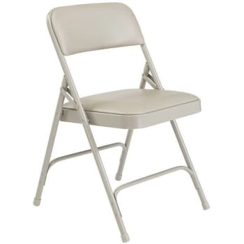 Image for National Public Seating® 1200 Series Folding Chair, Vinyl, Gray, Package Of 4 from HD Supply
