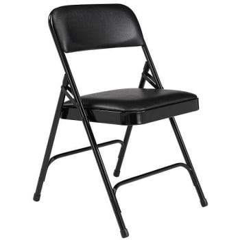 Image for National Public Seating® 1200 Series Folding Chair, Vinyl, Black, Package Of 4 from HD Supply