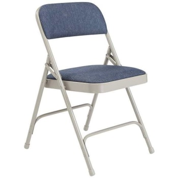 Image for National Public Seating® 2200 Series Folding Chair, Fabric, Blue, Package Of 4 from HD Supply