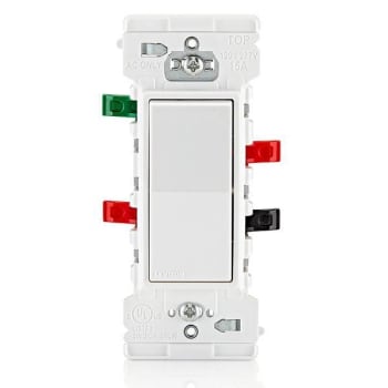 Image for Leviton Decora Edge 3-Way Rocker Switch, Residential Grade, 15 Amp, White from HD Supply