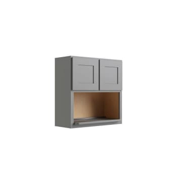 Image for Cnc Cabinetry Luxor Microwave Wall Cabinet, 30"w X 18"h X 12"d Shaker Misty Grey from HD Supply